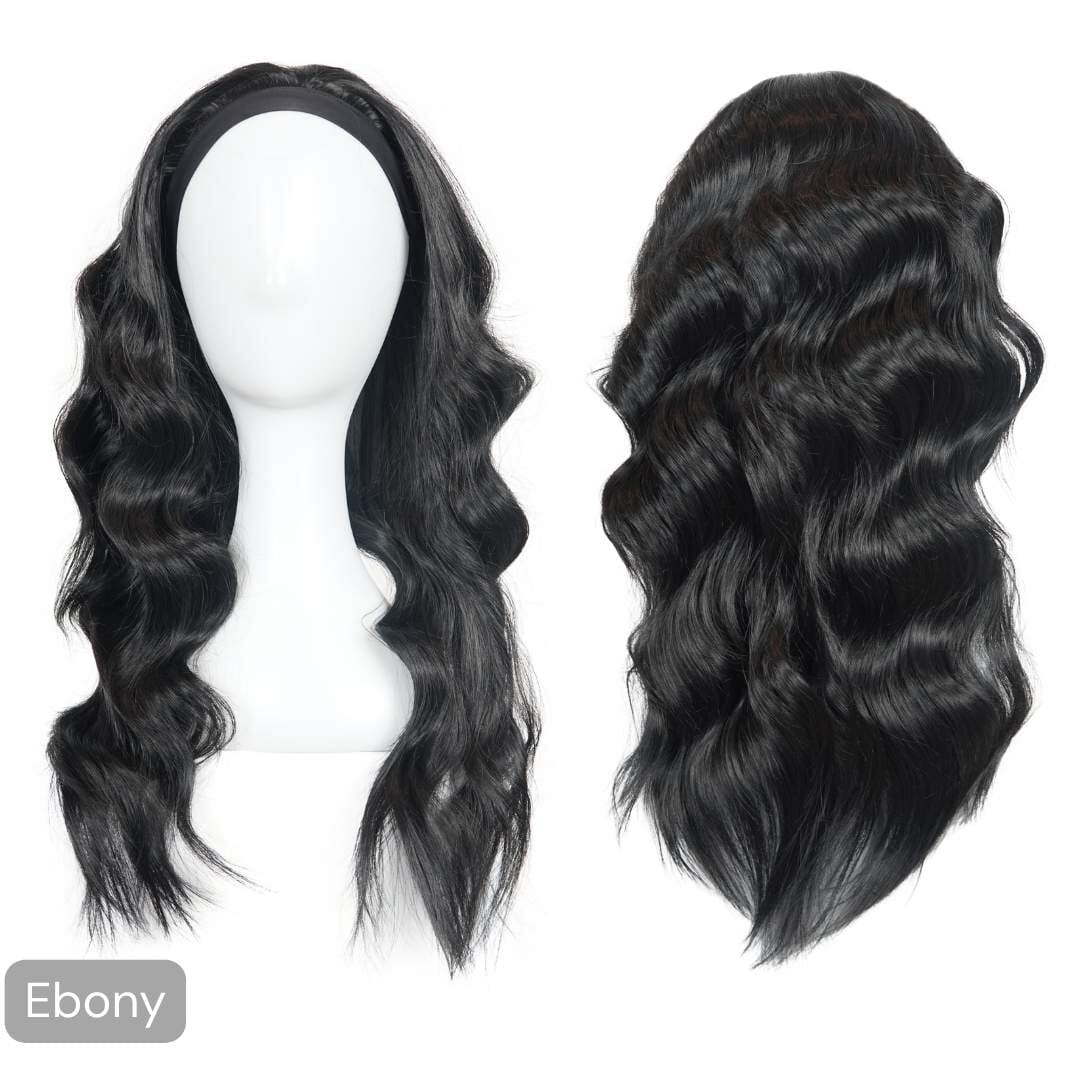 The Headband Wig Perfect Curl The Headband Easilocks Ebony black 