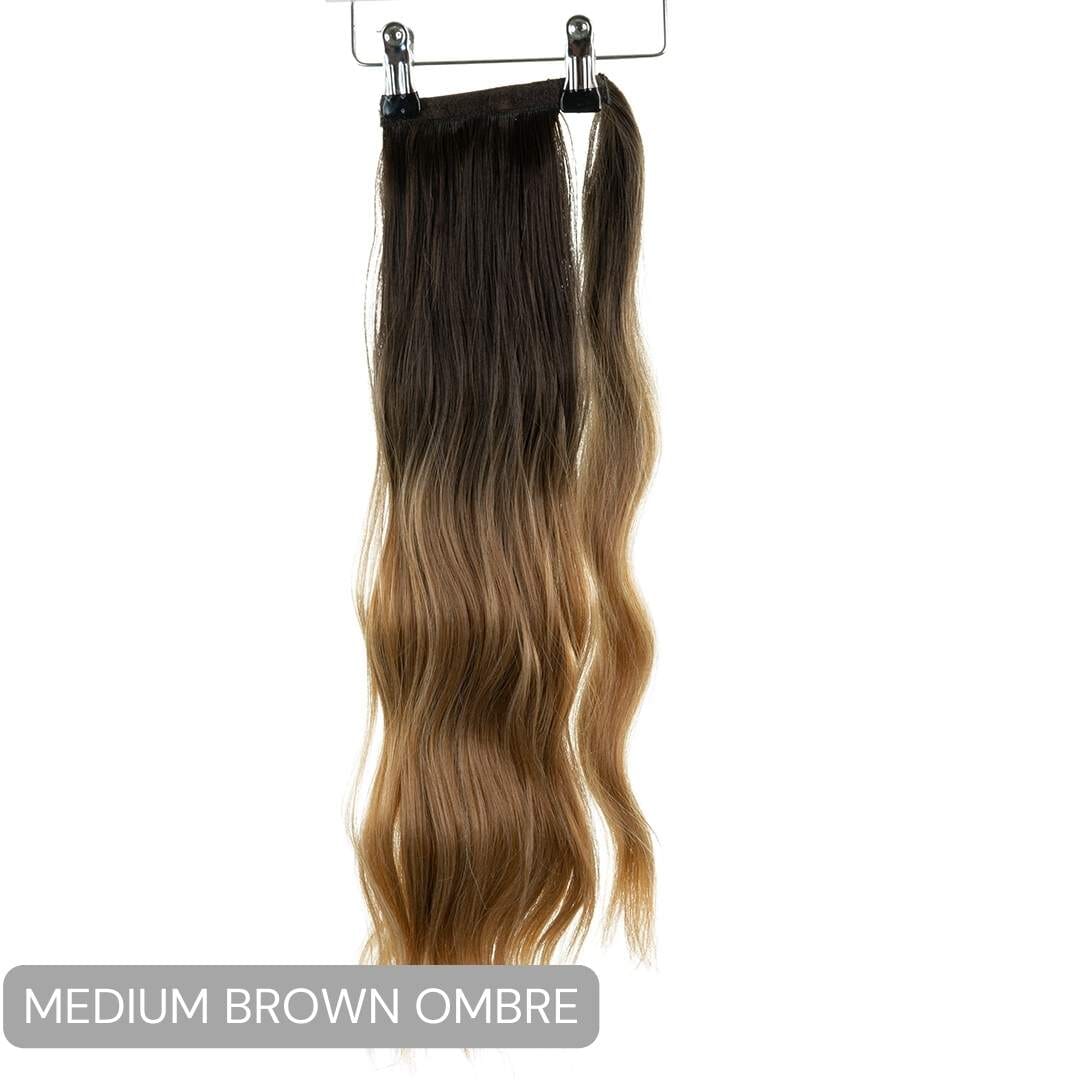 Long Clip-In Ponytails (22" - 30") Clip In Ponytail Easilocks 22" The Loose Wave Clip-In Ponytail Medium Brown Ombre 