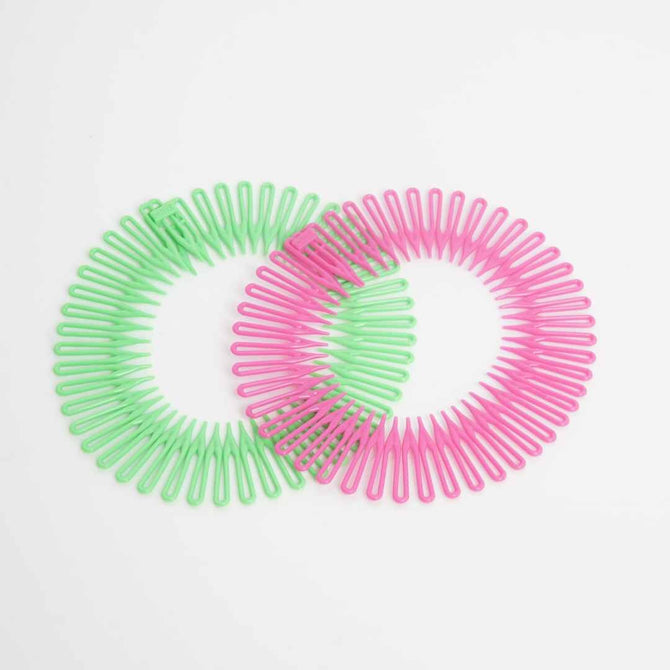 Stretch Colour Headband Pink & Green Accessories Easilocks 