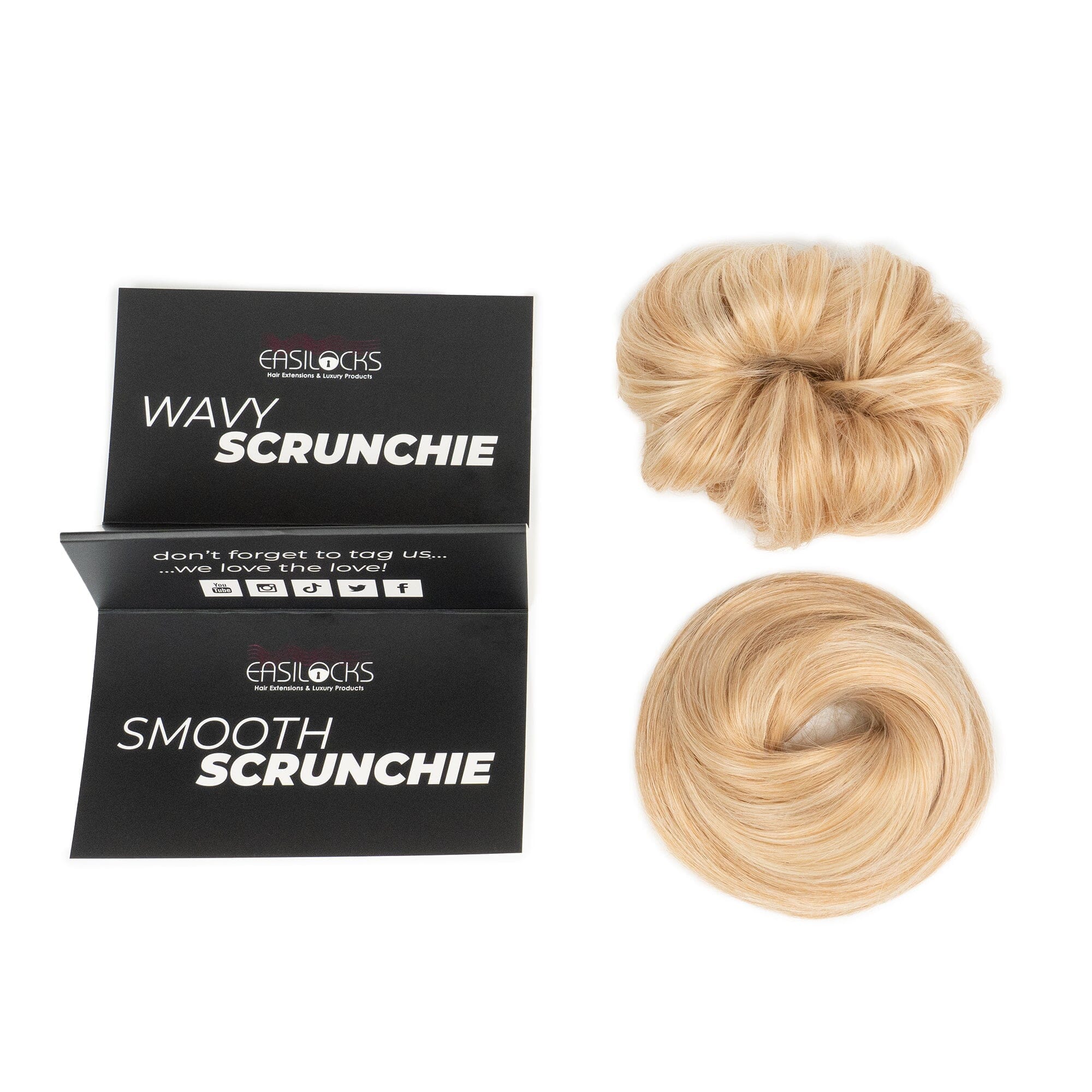 Easilocks Power Scrunchie (Set of 2) QVC Scrunchie Easilocks Malibu Blonde 