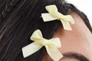 Mini Hair Bows (Pack of 8) Pink & yellow Easilocks 