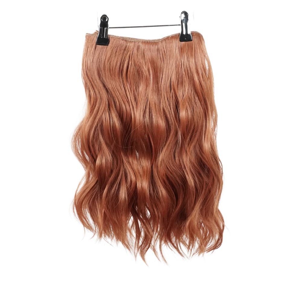 14" Wavy Clip In Hair Extensions Wavy Clip In Hair Extensions Easilocks Ginger Spice 