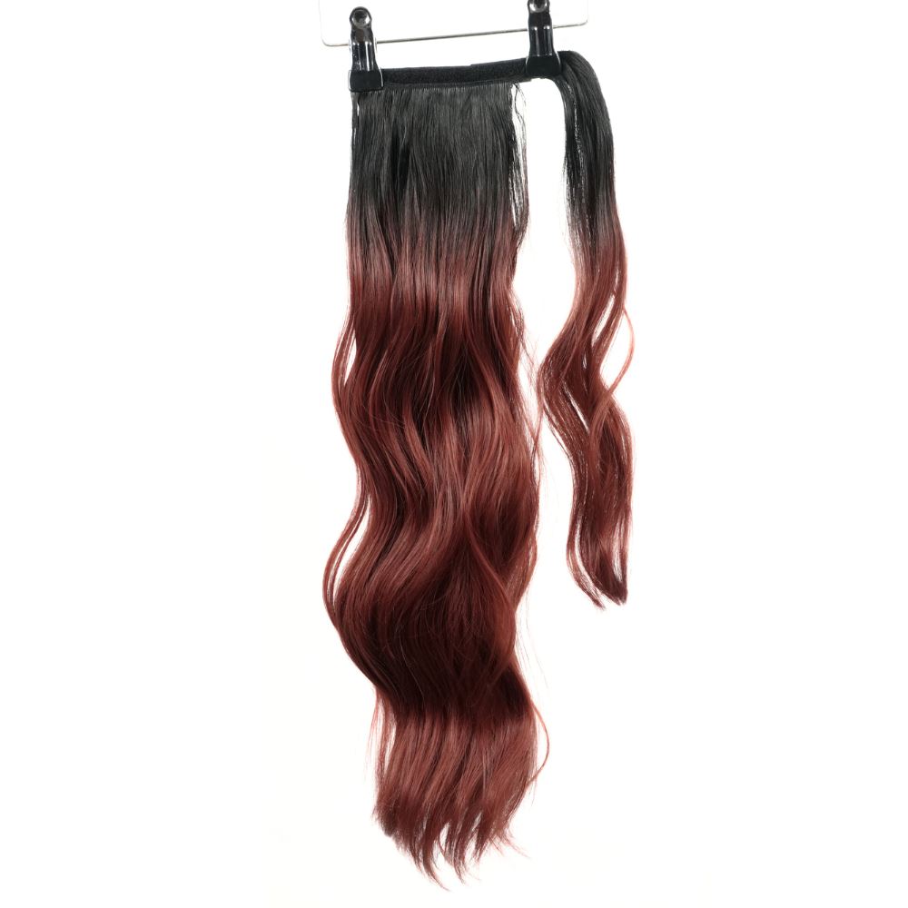 22 inches Ponytail Clip In Ponytails Easilocks 22" Loose Wave Cherry Bomb 