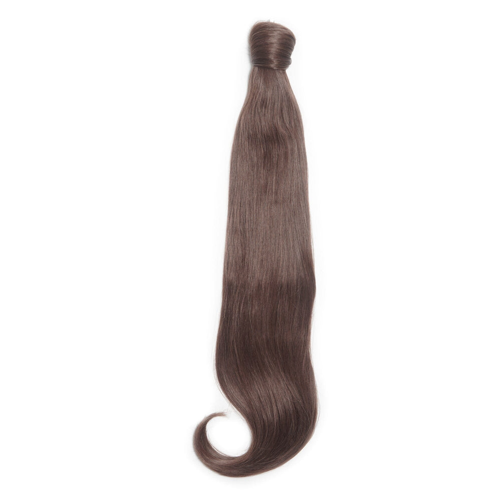 26" Silky Straight Clip In Ponytail Clip In Ponytail Easilocks Brown Cocoa 