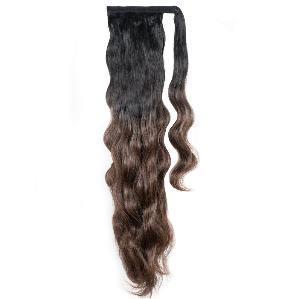30" Body Wave Clip In Ponytail (7447136338115)#color_dark-brown-ombre