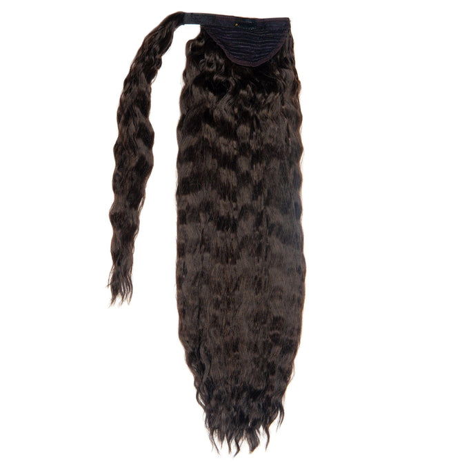 24" Deep Wave Clip-in Ponytail (7432028782787)
