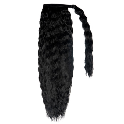 24" Deep Wave Clip-in Ponytail (7432028782787)