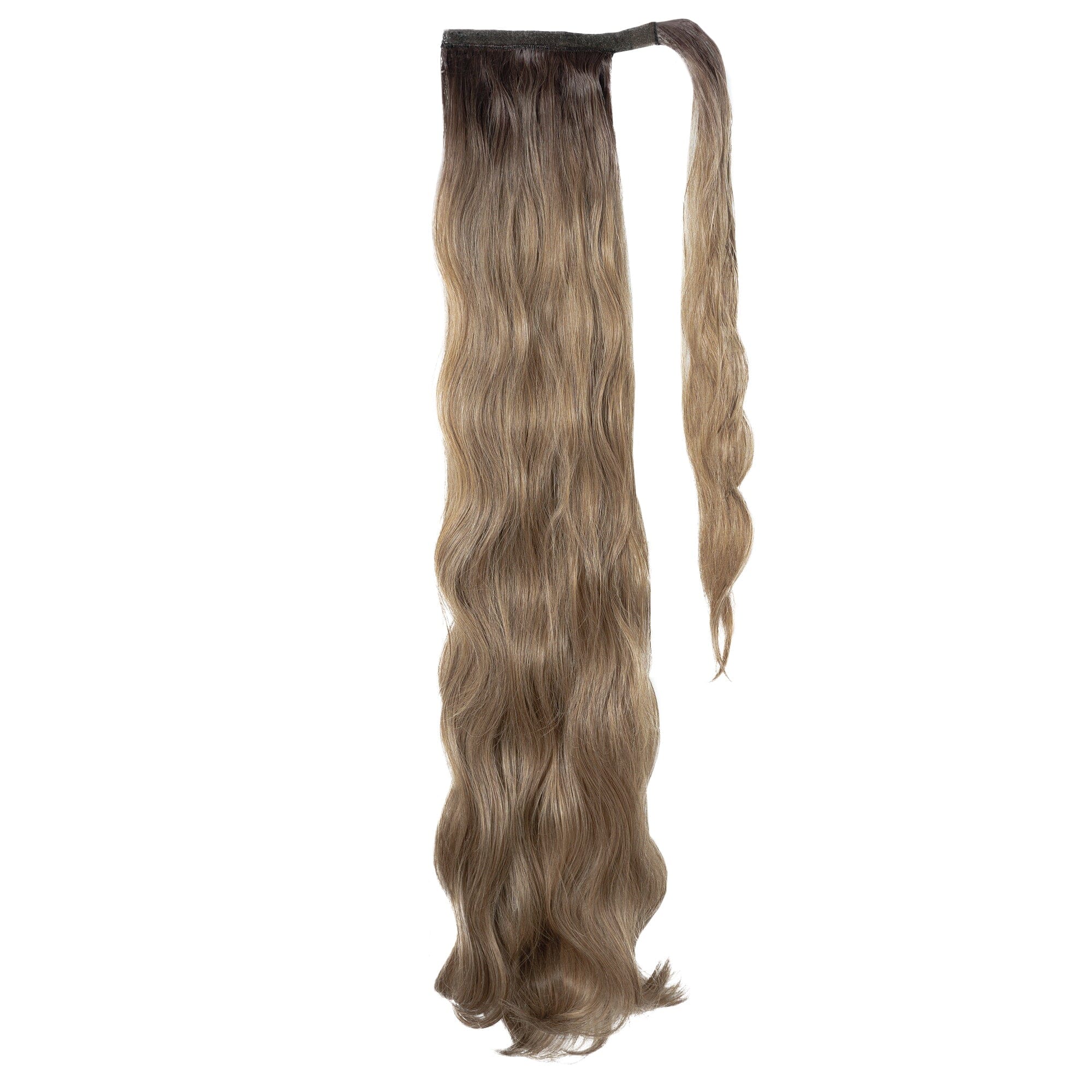 30" Body Wave Clip In Ponytail (7447136338115)#color_honey-balayage