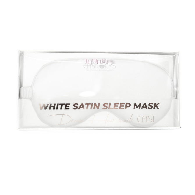 Easilocks White Satin Sleep Eye Mask (7273619914947)