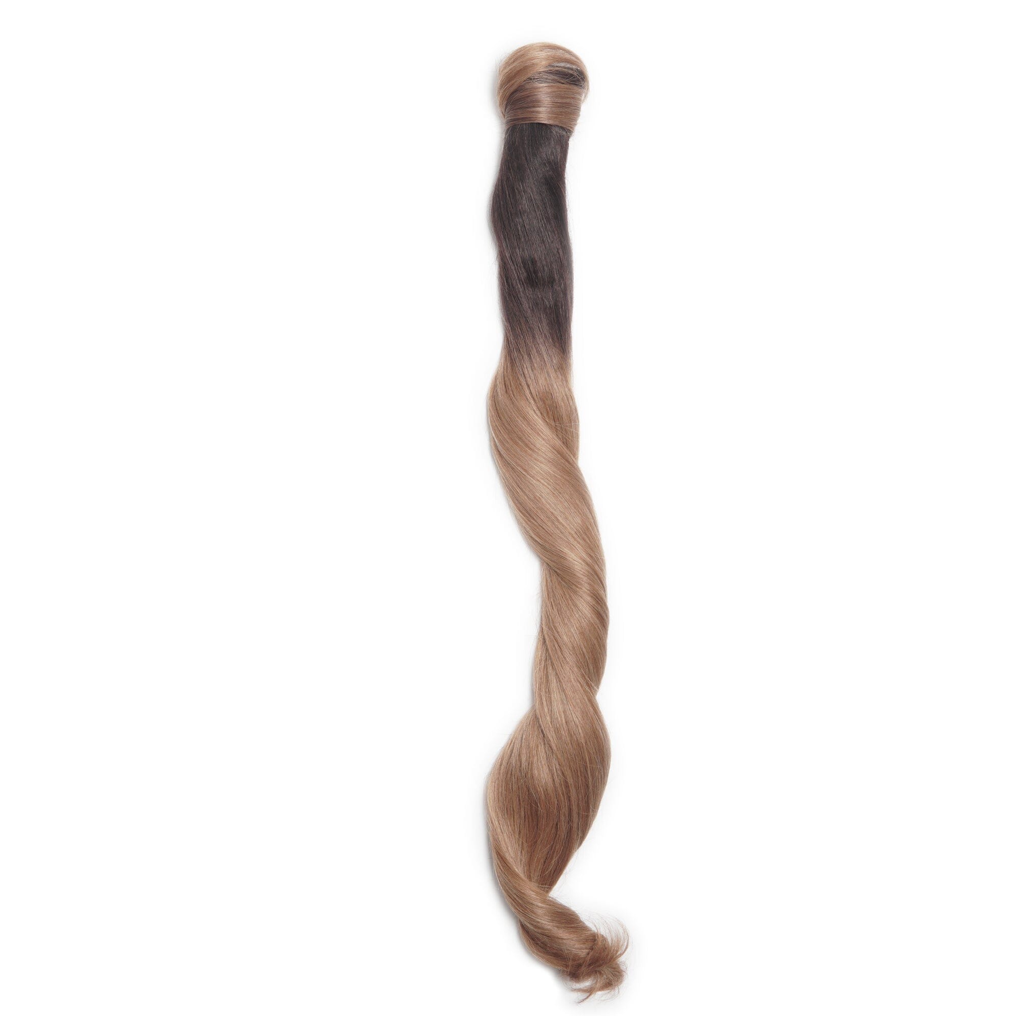 26" Silky Straight Clip In Ponytail Clip In Ponytail Easilocks Medium Brown Ombre 