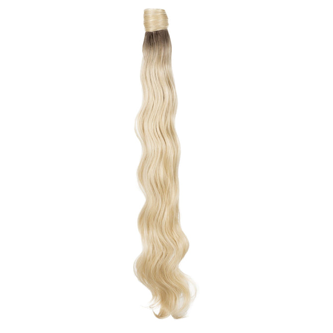 30" Body Wave Clip In Ponytail Clip In Ponytail Easilocks Rooted Blonde 