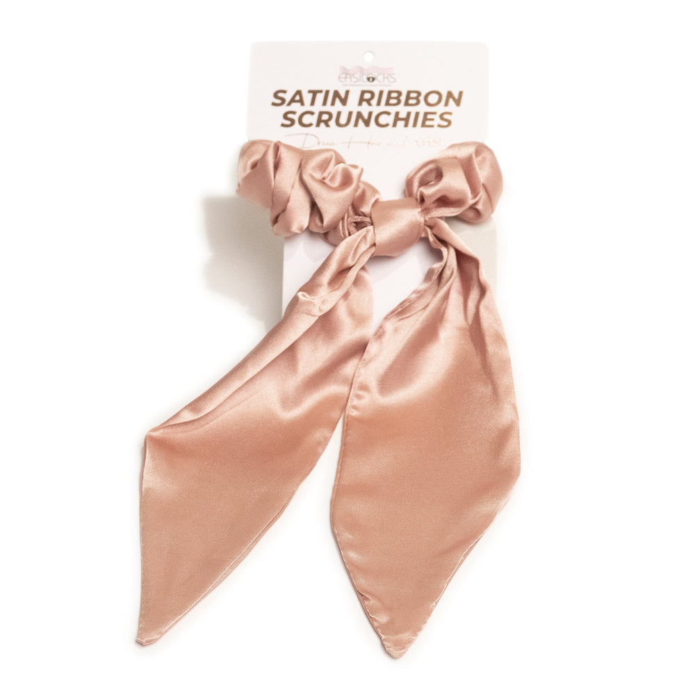 Satin Ribbon Scrunchie (Long) (7129682411715)