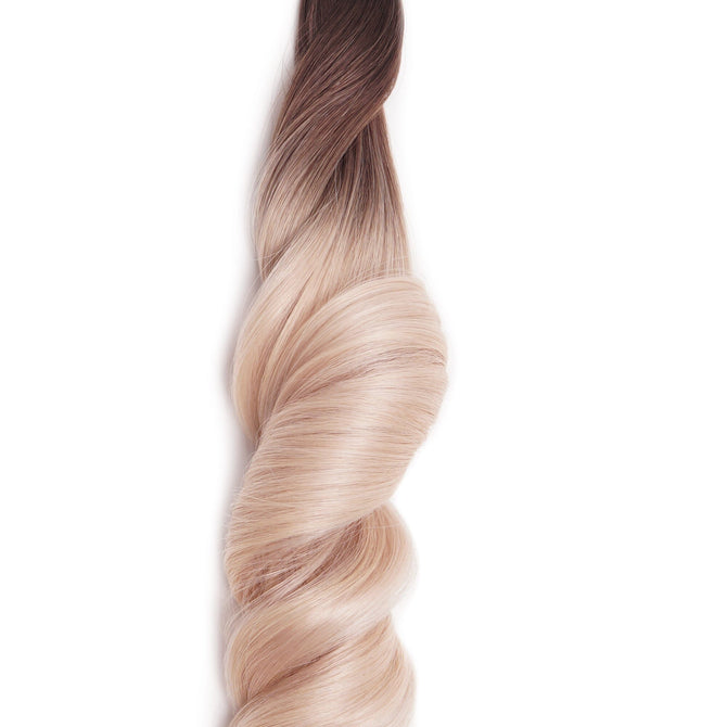 Clip In 20" Weft Human Hair Extensions Human Clip In Easilocks Ice Melt 