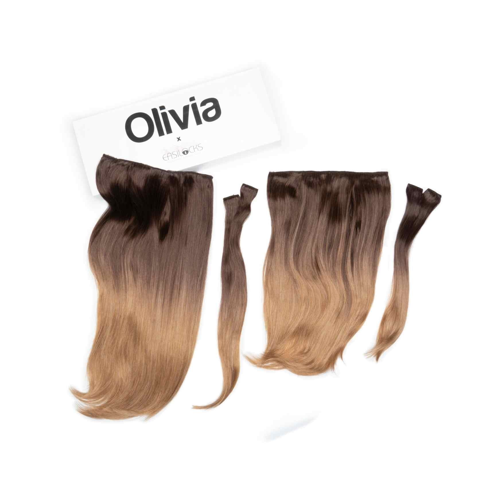 Olivia X Easilocks Straight Collection Olivia X Easilocks Easilocks Lightest Brown Ombre 