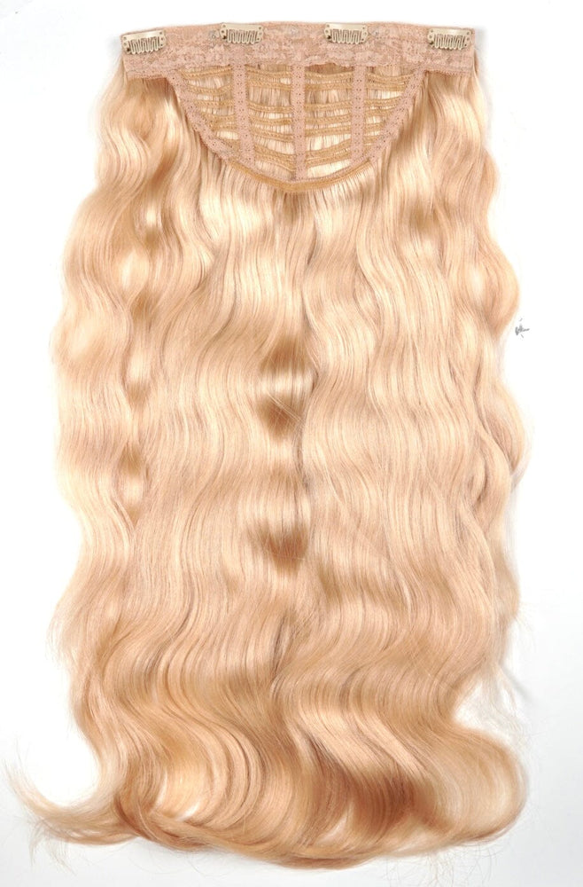 Double Human Hair Wavy Clip In Hair Extensions - 16" & 22" (7460459774147)